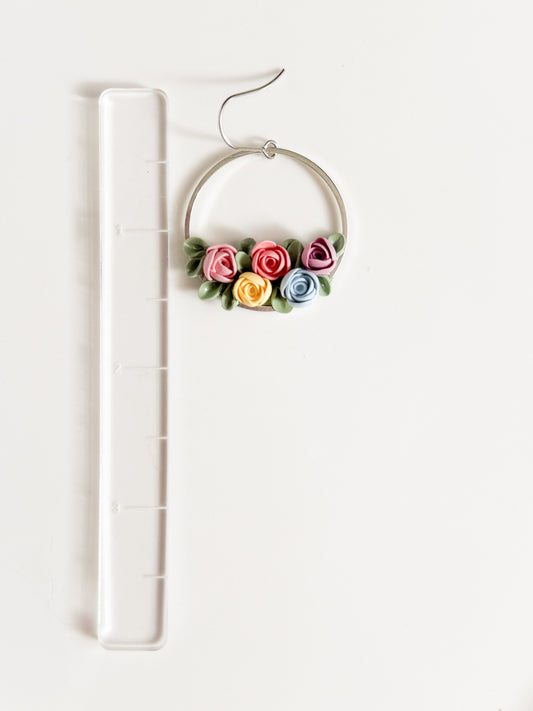 Floral Hoop | Silver 1